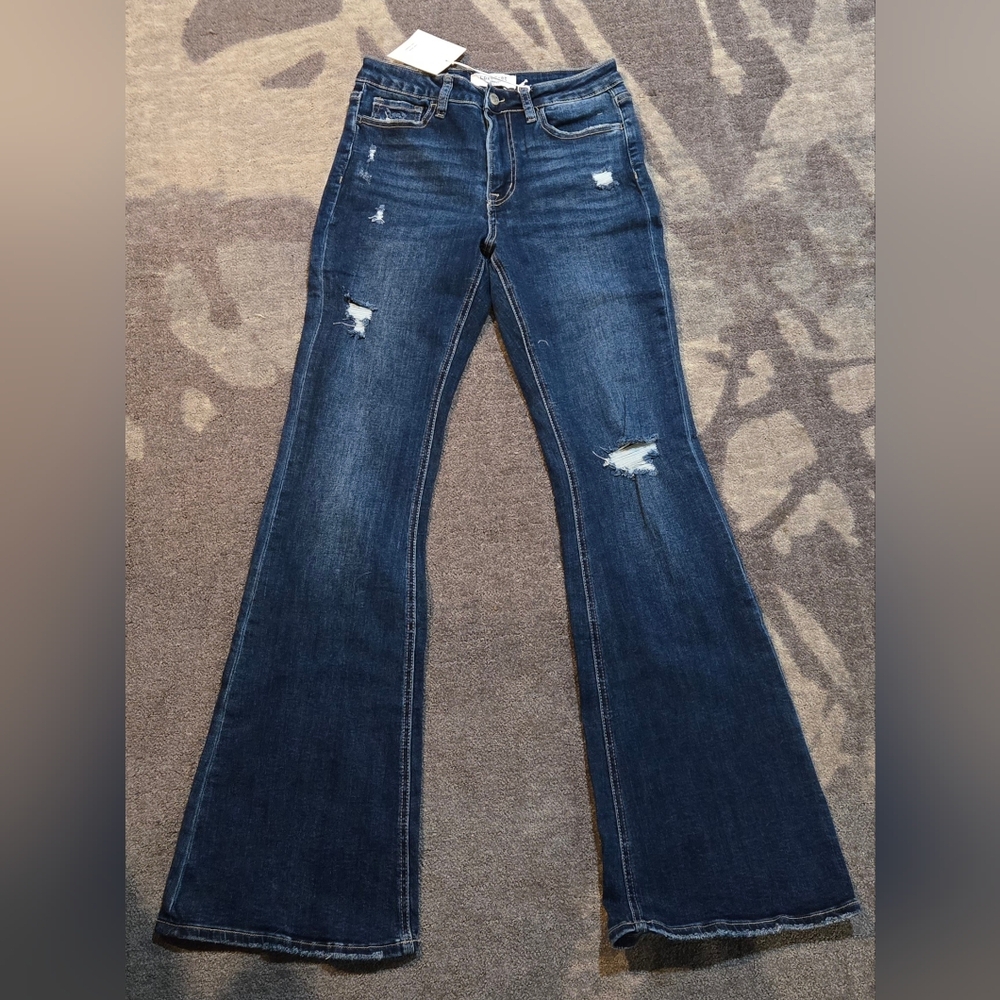 Women's Distressed Blue Jeans